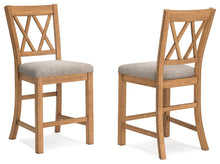 Load image into Gallery viewer, Havonplane - Brown - Upholstered Barstool (Set of 2)