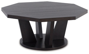 Chasinfield - Dark Brown - Octagon Coffee Table