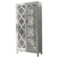 Load image into Gallery viewer, Mckellen - 2 Door Wood Trellis Tall Cabinet - Distressed White