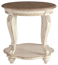 Load image into Gallery viewer, Realyn - White / Brown - Round End Table