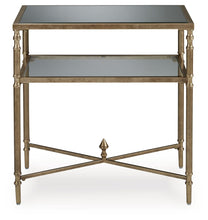 Load image into Gallery viewer, Cloverty - Aged Gold Finish - Rectangular End Table