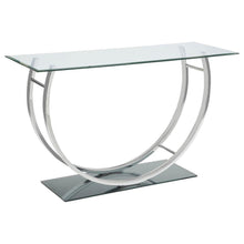 Load image into Gallery viewer, Danville - U-Shaped Glass Top Entryway Console Table - Chrome