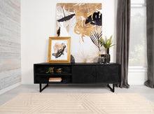 Load image into Gallery viewer, Marsden - 2 Door Mango Wood TV Stand - Charcoal Black