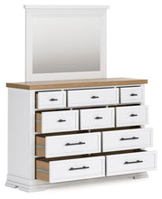 Load image into Gallery viewer, Ashbryn - White / Natural - Dresser And Mirror