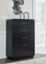Load image into Gallery viewer, Rowanbeck - Black - Five Drawer Chest