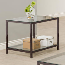 Load image into Gallery viewer, Trini - 1-Shelf Glass Top Side End Table - Black Nickel