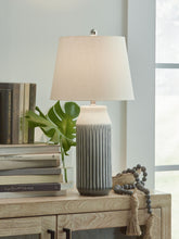 Load image into Gallery viewer, Afener - Blue / Beige - Ceramic Table Lamp (Set of 2)