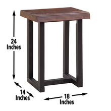 Load image into Gallery viewer, Jennings - Live Edge Stool (Set of 2) - Brown