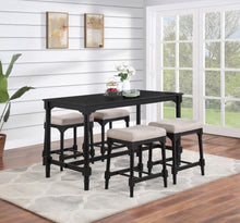 Load image into Gallery viewer, Martina - 5 Piece Rectangular Counter Height Dining Set - Black