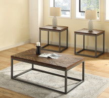 Load image into Gallery viewer, Lorenza - 3 Piece Table Set - Brown