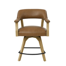 Load image into Gallery viewer, Rylie - Swivel Vegan Leather Counter Chair - Camel