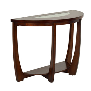 Rafael - Sofa Table With Cracked Glass - Brown