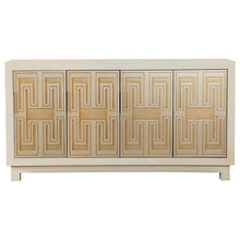 Load image into Gallery viewer, Voula - 4 Door Wood Accent Storage Cabinet - White And Gold