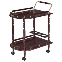 Load image into Gallery viewer, Palmer - 2-Tier Rectangular Wood Bar Cart - Merlot