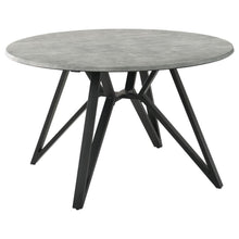 Load image into Gallery viewer, Neil - 5 Piece Round Dining Table Set Concrete - Gunmetal