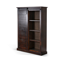 Load image into Gallery viewer, Bookcase With Barn Door - Dark Brown