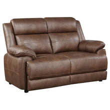 Load image into Gallery viewer, Ellington - Upholstered Padded Arm Loveseat - Dark Brown