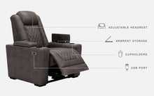 Load image into Gallery viewer, Hyllmont - Gray - Pwr Recliner/Adj Headrest