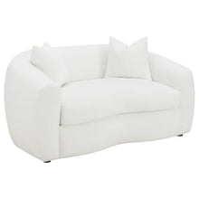 Load image into Gallery viewer, Isabella - Faux Sheepskin Upholstered Loveseat Natural - Ivory