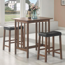 Load image into Gallery viewer, Oleander - 3 Piece Counter Height Dining Table Set Nut - Brown