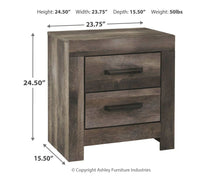 Load image into Gallery viewer, Wynnlow - Gray - Two Drawer Night Stand