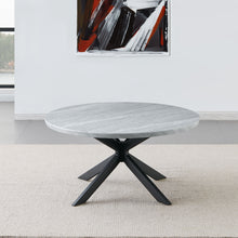 Load image into Gallery viewer, Keyla - Faux Marble Round Cocktail Table - Gray