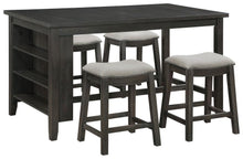 Load image into Gallery viewer, Elliston - 5 Piece Counter Height Dining Table Set - Dark Gray