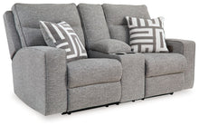 Load image into Gallery viewer, Biscoe - Pewter - Power Reclining Loveseat With Console /Adj Headrest