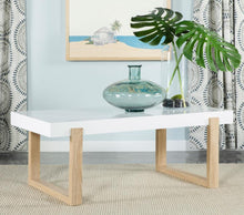 Load image into Gallery viewer, Pala - Rectangular Coffee Table - White High Gloss And Natural