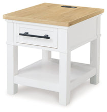 Load image into Gallery viewer, Ashbryn - White / Natural - Rectangular End Table