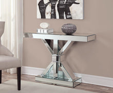 Load image into Gallery viewer, Lurlynn - X-Shaped Mirrored Entryway Console Table - Silver