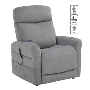 Danville - Power Lift Chair With Heating And Massage - Gray