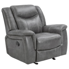 Load image into Gallery viewer, Conrad - Upholstered Padded Arm Glider Recliner - Gray