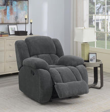 Load image into Gallery viewer, Weissman - Upholstered Padded Arm Glider Recliner - Gray