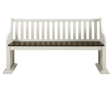 Joanna - Bench With Back - White