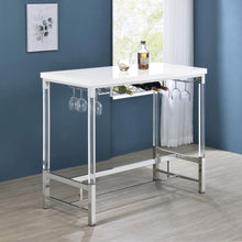 Load image into Gallery viewer, Norcrest - Acrylic Leg Bar Table - White High Gloss