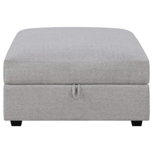 Load image into Gallery viewer, Cambria - Square Upholstered Storage Ottoman - Gray