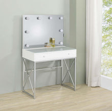 Load image into Gallery viewer, Eliza - Vanity Set With Lighting &amp; Stool - White And Chrome