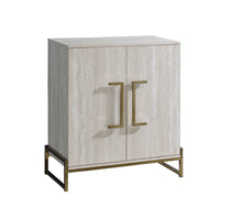 Load image into Gallery viewer, Larkin - Faux Marble Wine Cabinet - Pearl Silver