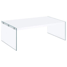 Load image into Gallery viewer, Opal - Rectangular Glass Frame Coffee Table - White High Gloss