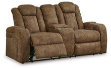Load image into Gallery viewer, Wolfridge - Brindle - Power Reclining Loveseat With Console /Adj Hdrst