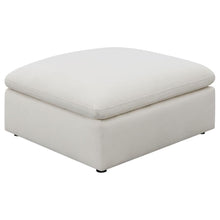 Load image into Gallery viewer, Hobson - Square Upholstered Ottoman - Ivory