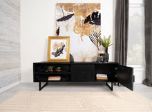 Load image into Gallery viewer, Marsden - 2 Door Mango Wood TV Stand - Charcoal Black