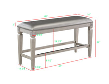 Load image into Gallery viewer, Klina - Counter Height Bench - Silver