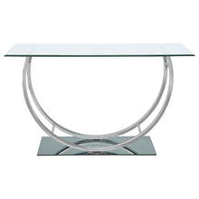 Load image into Gallery viewer, Danville - U-Shaped Glass Top Entryway Console Table - Chrome