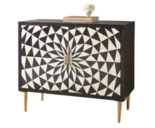Load image into Gallery viewer, Benzara - 2 Door Bone Inlay Cabinet - Black