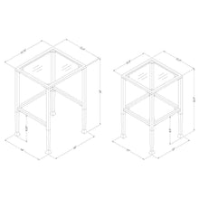 Load image into Gallery viewer, Leilani - 2 Piece Glass Top Nesting Table Set - Black