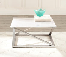 Load image into Gallery viewer, Zurich - Faux White Marble Top Coffee Table - White