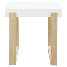 Load image into Gallery viewer, Pala - Rectangular End Table - White High Gloss And Natural