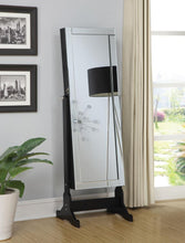 Load image into Gallery viewer, Cortez - Cheval Mirror With Jewelry Storage - Black